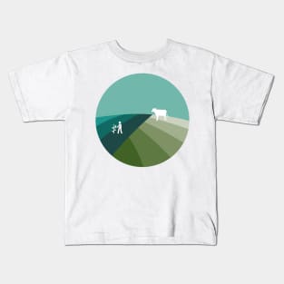 Simplified Farming Landscape Kids T-Shirt